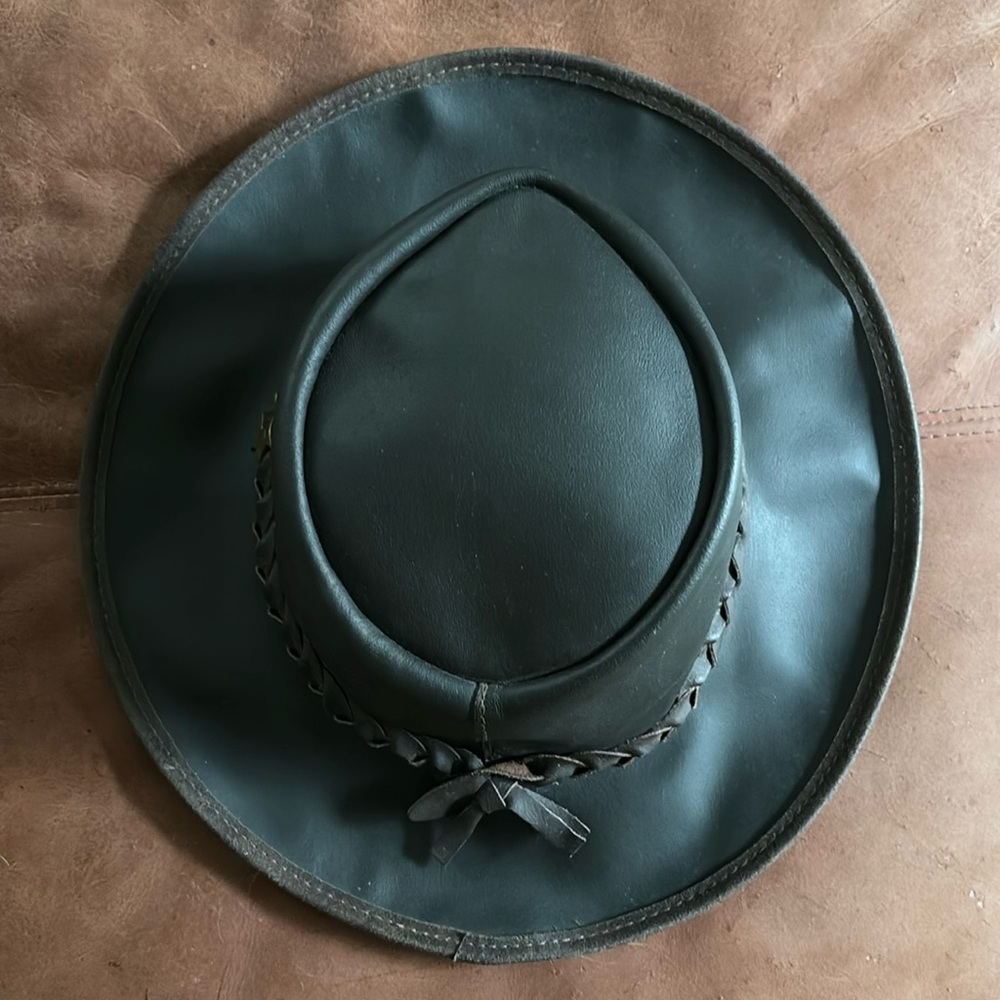 Australian Made Leather Hat Made By Bc Hats. Genuine Steer.